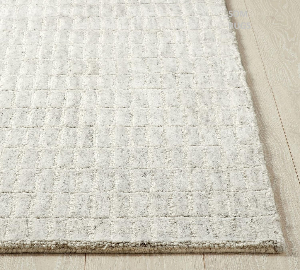 100% Authentic Capitola Tufted Handmade Woolen Area Rug Decor Office Rug (Grey, 9x12 Feet)