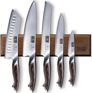 Knife Set with Magnetic Knife Holder, 6PCS Kitchen Knife Sets | Ultra Sharp Professional Japanese High Carbon