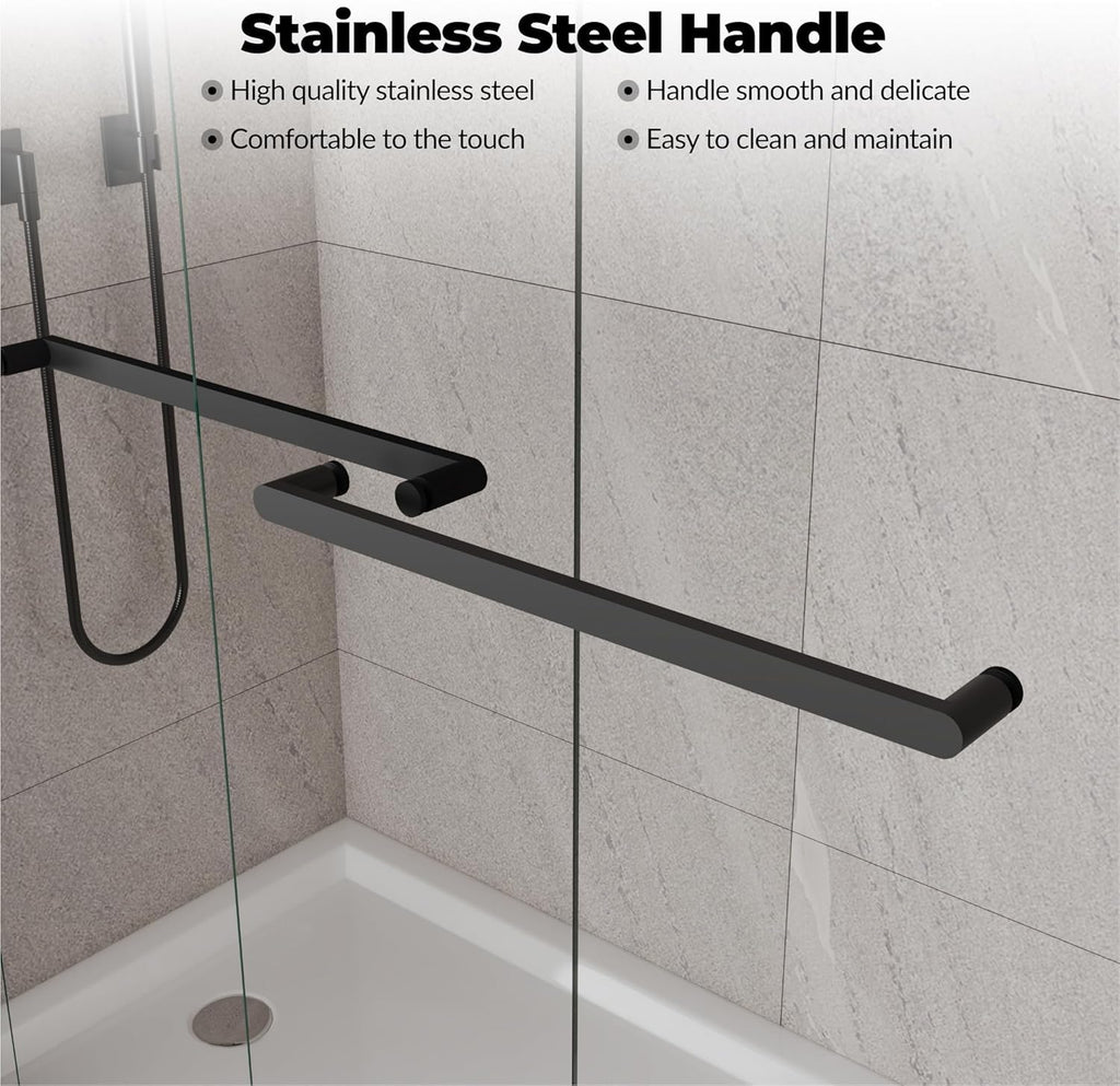 44" - 48" W x 72" H Semi-Frameless Double Sliding Shower Door