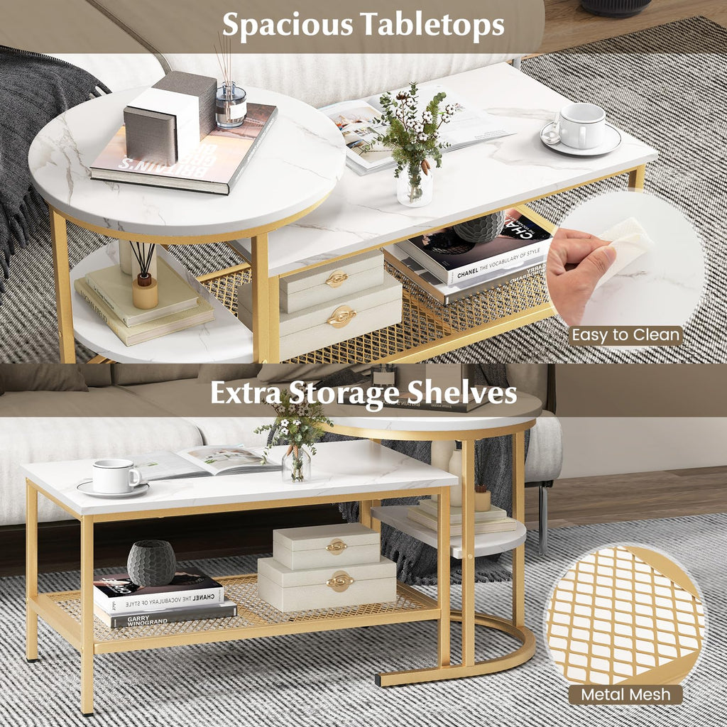 Nesting Coffee Set of 2 (Gold)