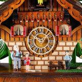Kintrot Cuckoo Clock Traditional Chalet Black Forest House Clock Handcrafted Wooden Wall Pendulum Quartz Clock