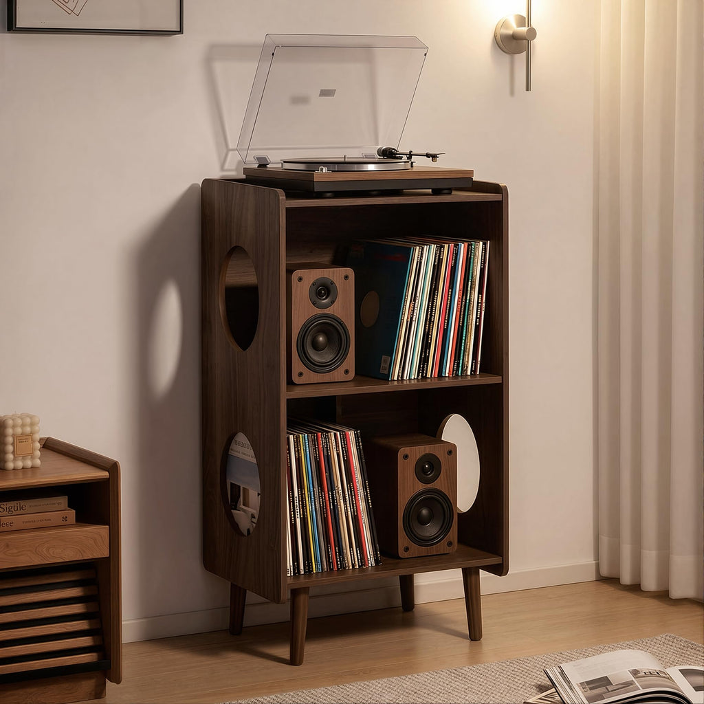 Record Player Stand, Turntable Stand with Vinyl Record Storage