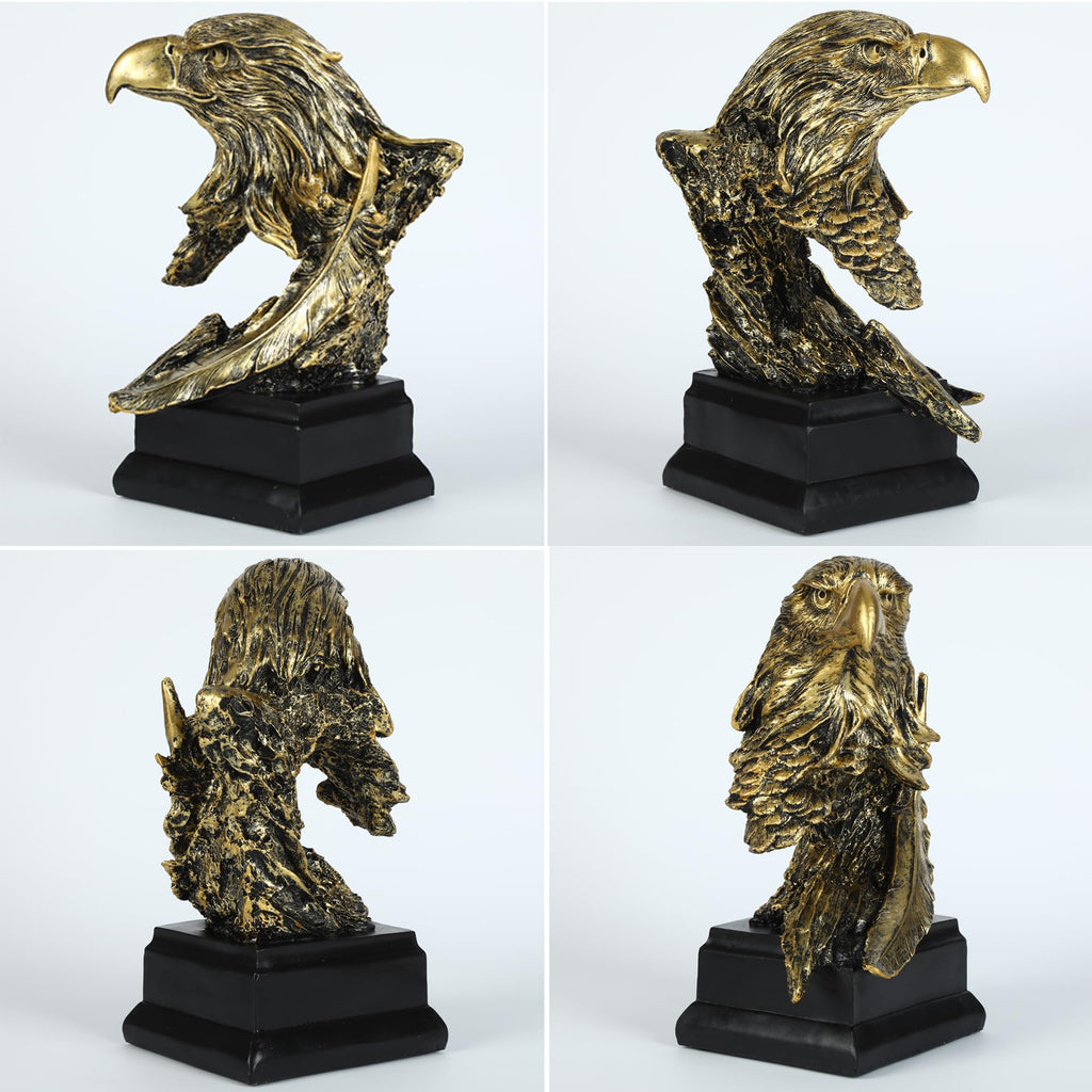 Golden Bald Eagle Figurines - USA's National Emblem - Statue Decoration