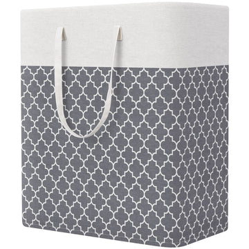 Basket Hamper, 100L Clothes Storage, Clover Grey