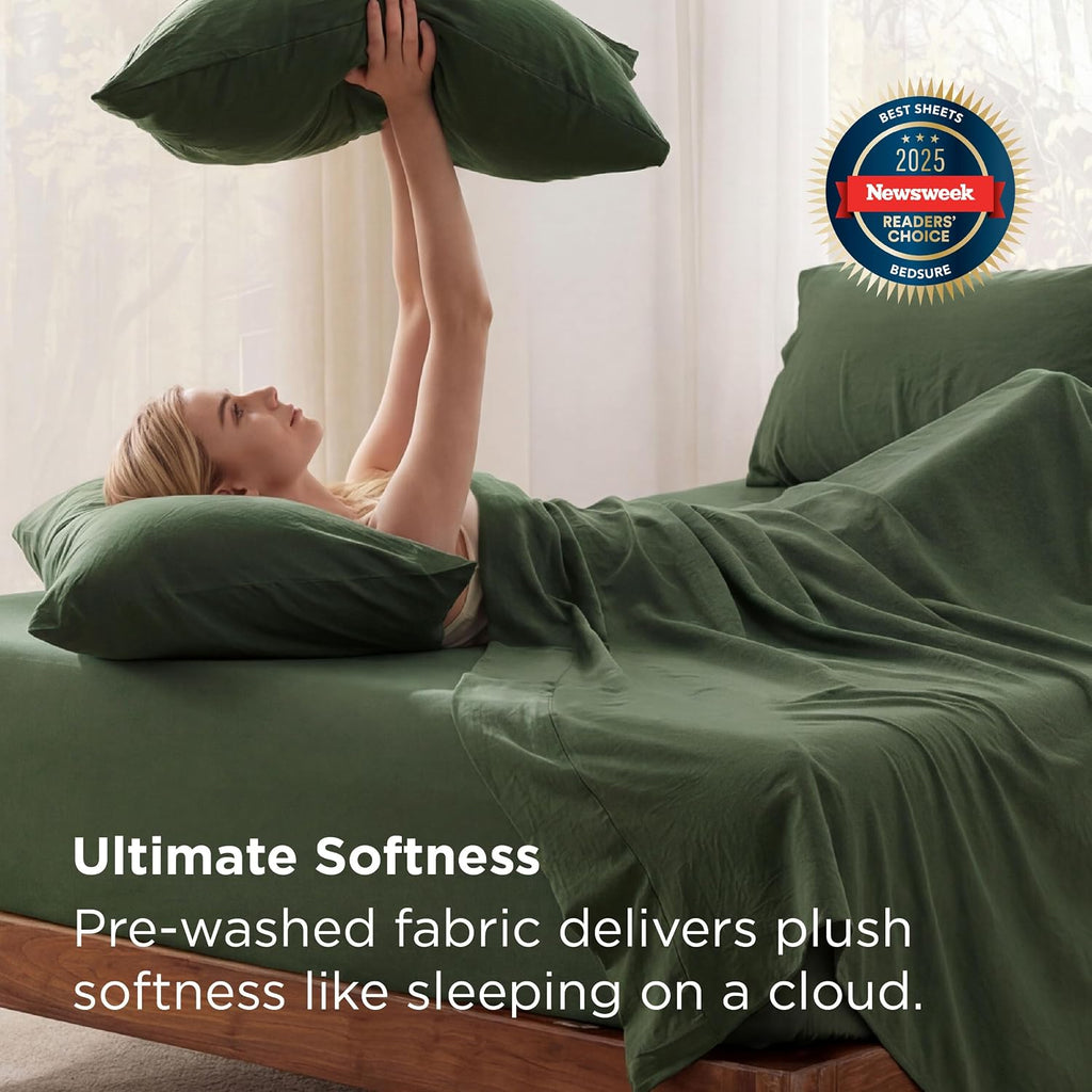 Deep Pocket Queen Sheets, 6 Piece, Prewashed Ultra-Soft, 18-inch