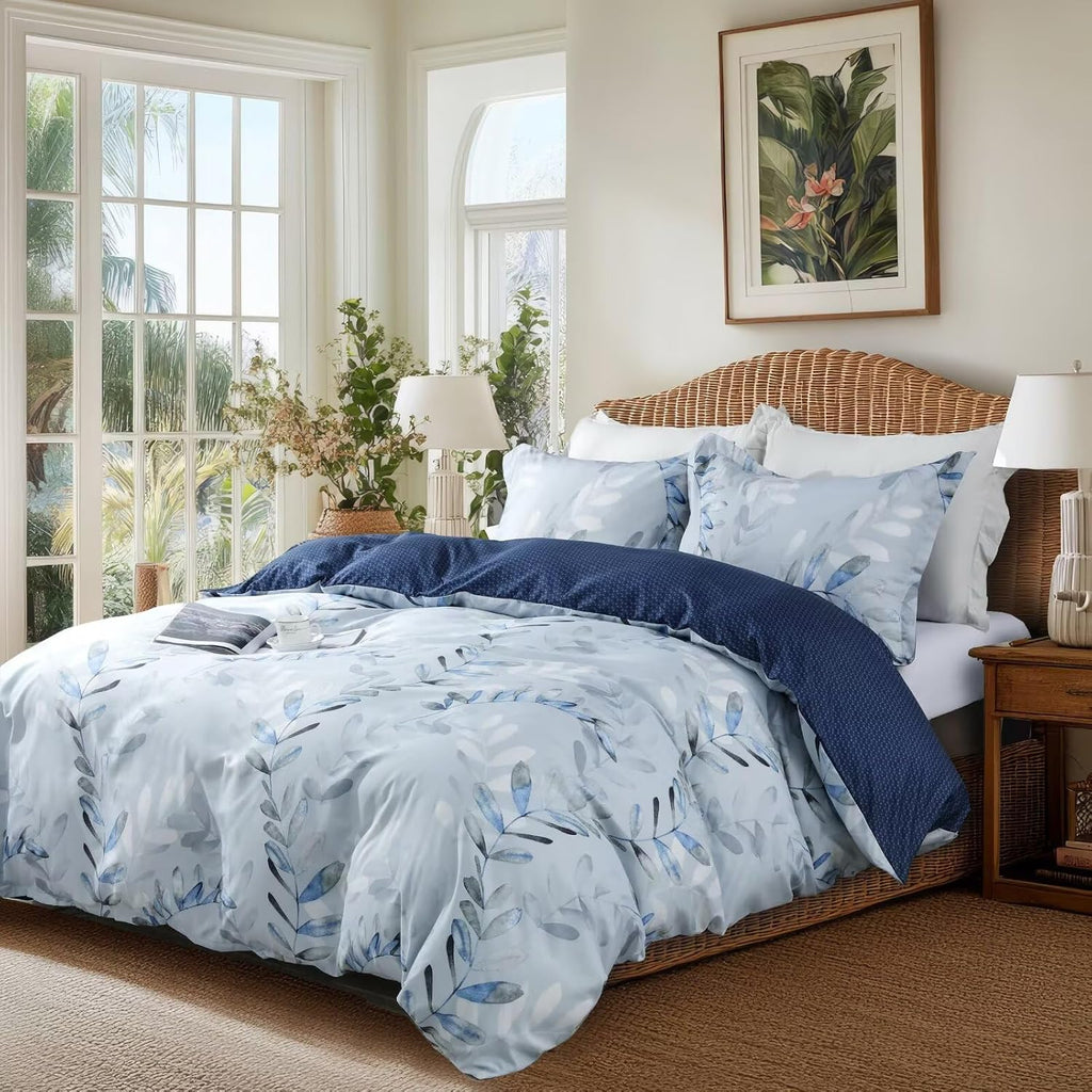 Duvet Cover Set Prewashed Cotton-Like Polyester Twin