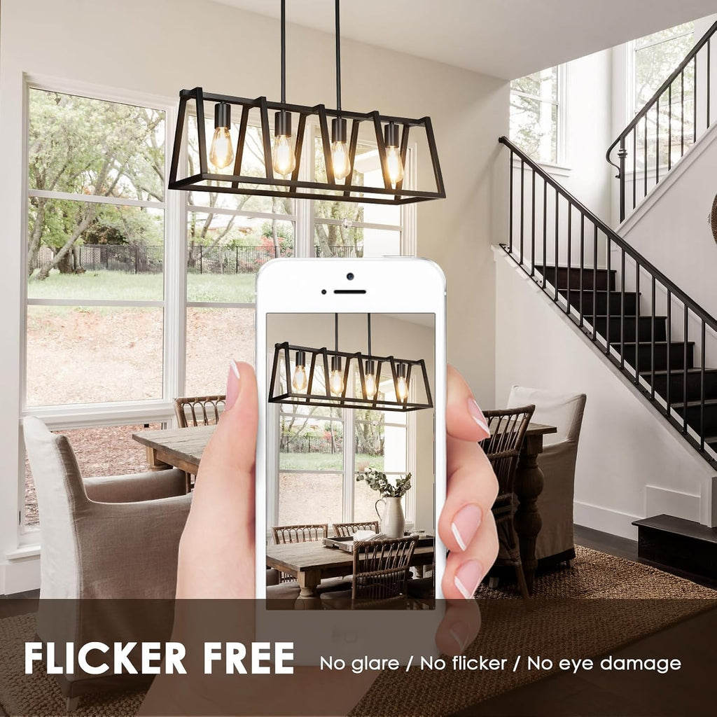 Vintage LED Edison Bulbs, ST58 Dimmable 4W E26 LED Bulb 40W Equivalent, 3000K Soft White Led Light Bulbs, Antique LED - Set of 6