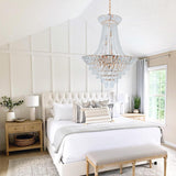 Luxury Crystal Chandelier, 24 inch Modern Gold French Empire Crystal Ceiling Chandelier Lighting Fixture Lamp High Ceiling Hanging Light Home Decor Lamp for Living Room Bedroom Foyer A108-B0D6VDCPYT