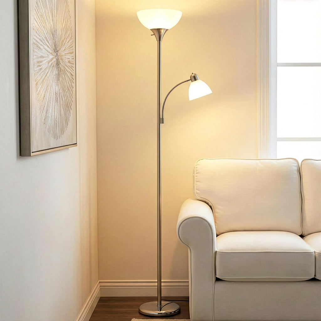 Sky Dome Plus LED Floor lamp, Torchiere Super Bright Floor Lamp with Reading Lamps & Offices