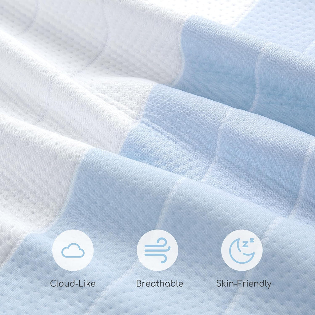 Crib Mattress, Breathable Memory Foam Toddler Mattress, with Removable Machine Washable Cover, Fits Standard Baby &