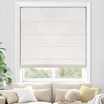 100% Blackout Cordless Roman Shades for Indoor Windows & French Doors - Blackout - Beige