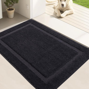 Door Mat Indoor Entrance, Dirt Trapper Entryway Rug with Non-Slip Rubber Backing, Washable Inside Front Entry Rugs