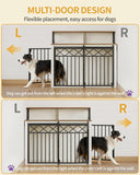 39.4'' Dog Crate Furniture, Large Wooden Dog Crate with Storage and 3 Doors, Indoor Kennel for Medium/Large Dogs