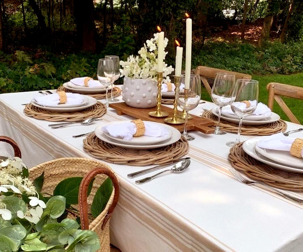Beige Tablecloths, Cotton Tablecloths for Rectangular, 100% Cotton, Farmhouse Tablecloth, Thanksgivi