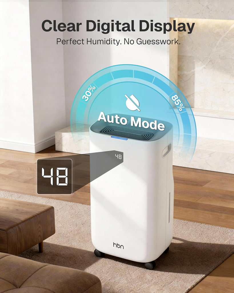 4500 Sq.Ft Dehumidifier for Basement and Large Rooms Max 80 Pint/Day Dehumidifiers with Drain Hose Smart Humidity