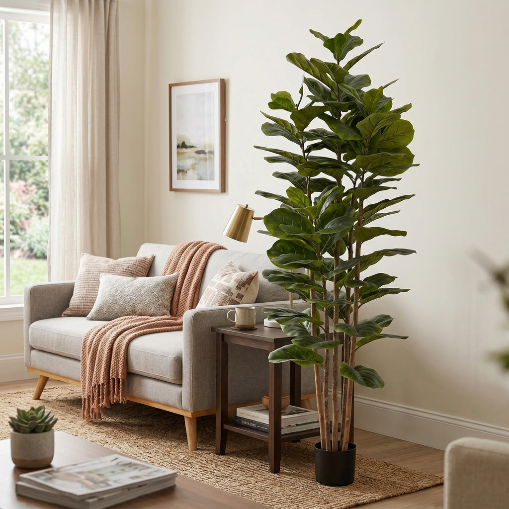 6FT Artificial Fiddle Leaf Fig Tree with Weighted Pot
