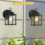 Outdoor Wall Sconce, Exterior Wall Lighting Fixtures with Clear Glass, Front Porch Lighting
