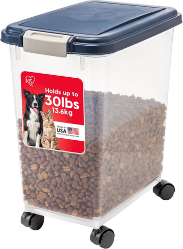 USA Dog Food Storage Container, Up to 30 lbs, Navy, Made in USA
