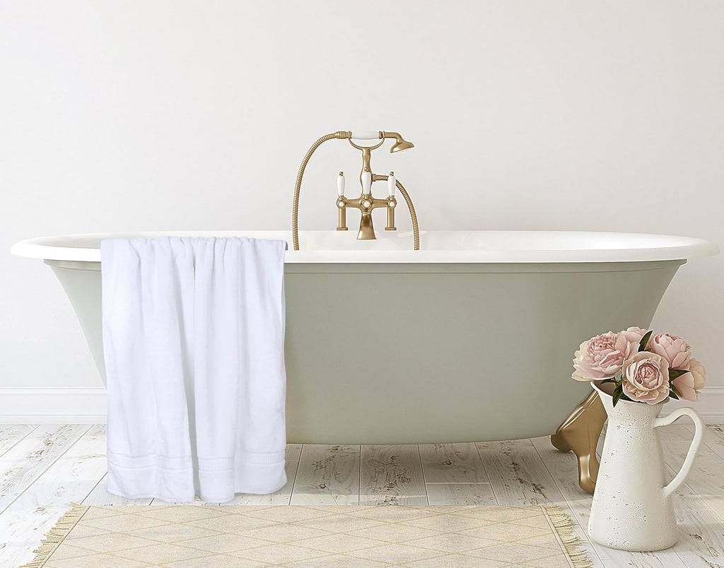 Jumbo Bath Sheets, 2 Pack, 35x70 in, 600 GSM Cotton, White | Extra Large Ring Spun Cotton Bath Sheets - Soft, Plush