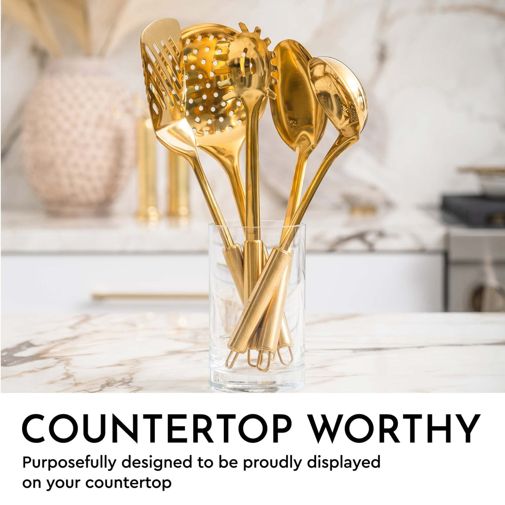 Gold Cooking Utensils Set, 5-Piece