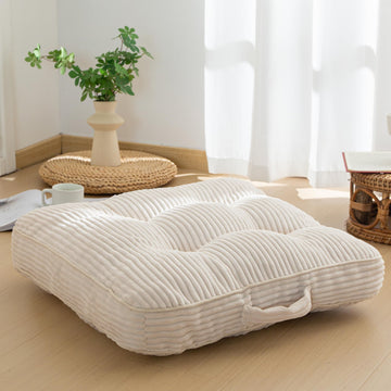 Floor Pillow Cushion for Adults, Meditation Cushion Pillow, Large Square Floor Sitting, Tufted Corduroy Cover, for