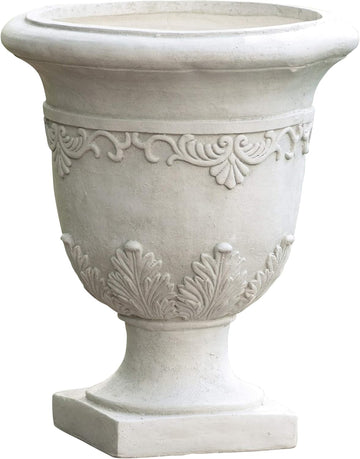 Antique Moroccan Urn Planter, 20", White