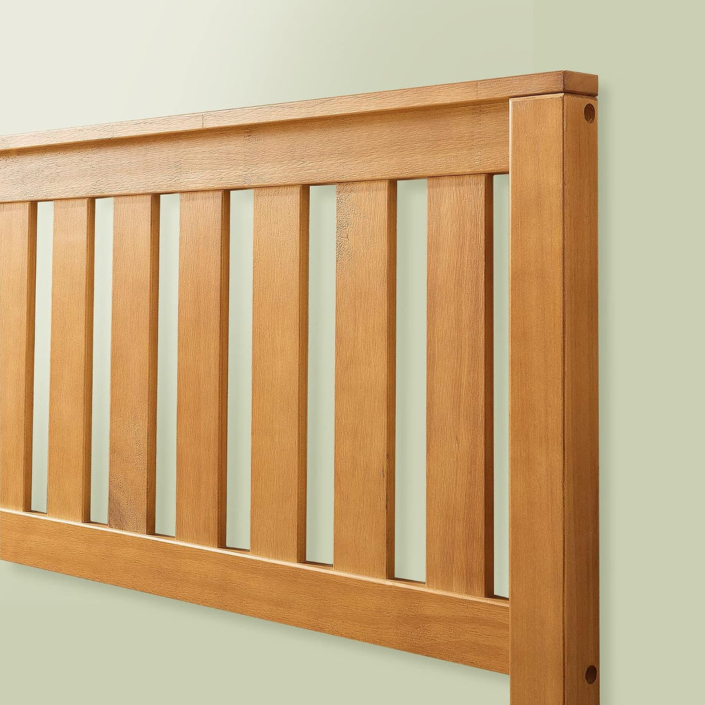 Alexia Wood Platform Bed Frame with headboard, Solid Wood Foundation with Wood Slat Support, No Box Spring Needed