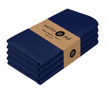 Solid Cloth Napkin Set of 4, 100% Cotton, Washable, Reusable Dinner Cloth Napkin 17x17 inches, Table Decor Napkins