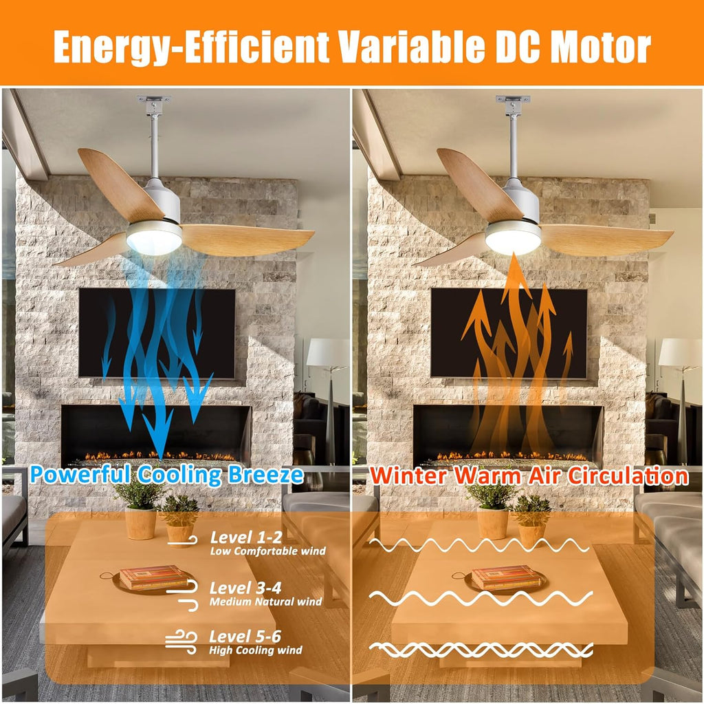 42 Inch Nickel Waterproof Gazebo Fans with Lights Outdoor Hanging - Plug in Remote App Control for Patio Indoor Farmhouse Porch - 6 Speed Reversible DC Motor
