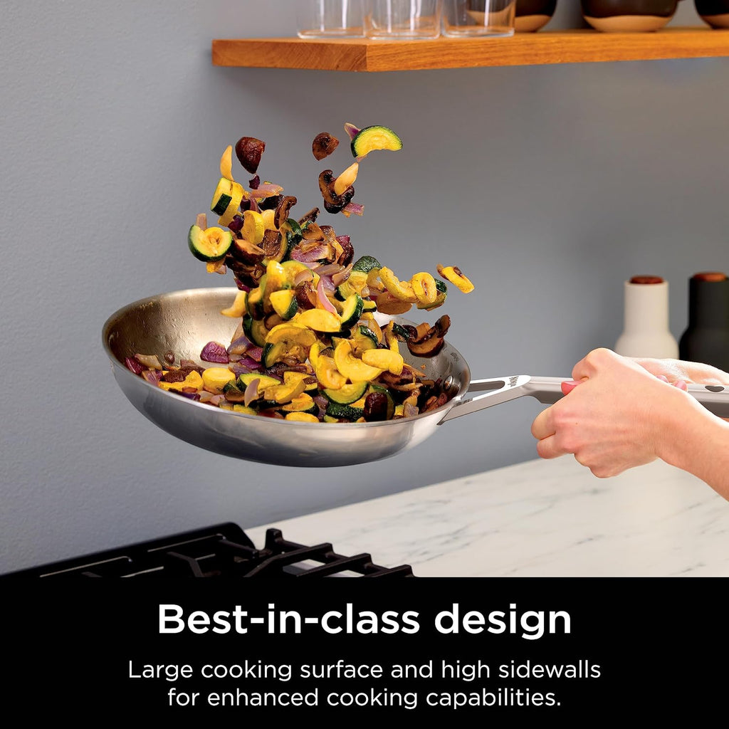 EverClad 7-Pc Stainless Steel Cookware Set, Silver, C99007 | Tri-ply: 18/10 stainless, pure aluminum core. No