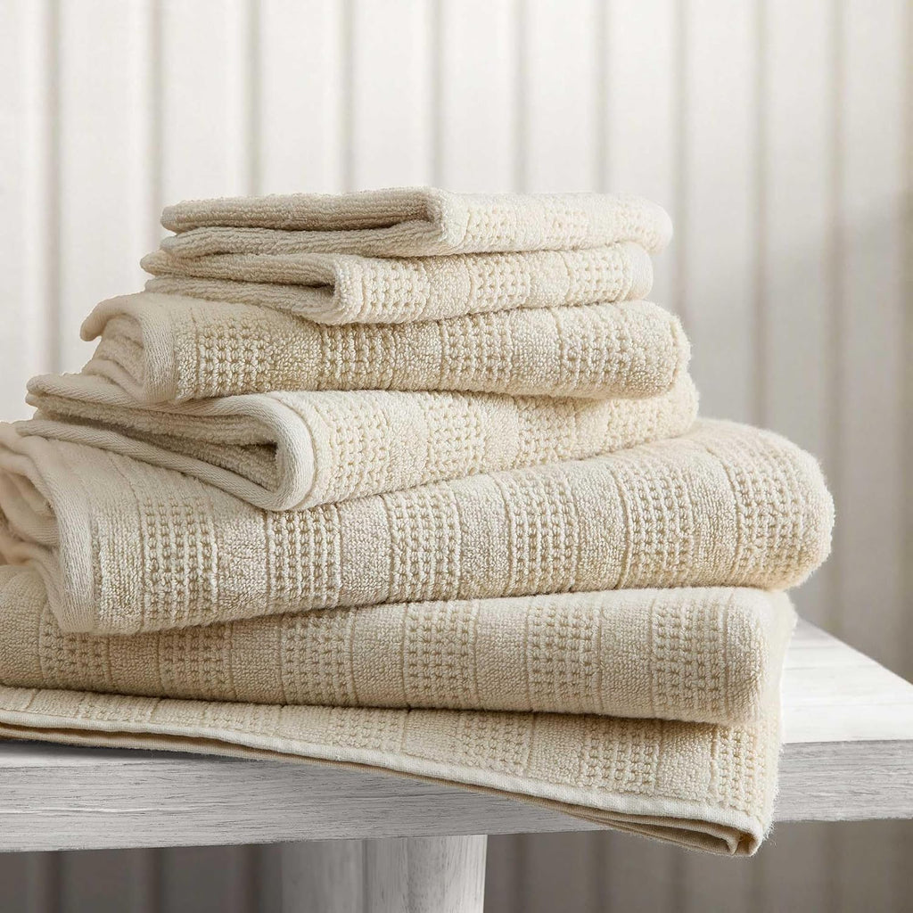 Bath Towels, Soft & Absorbent 100% Cotton Towels, Solid 500 GSM, 6-Piece Bathroom Towel Set with Textured Weave