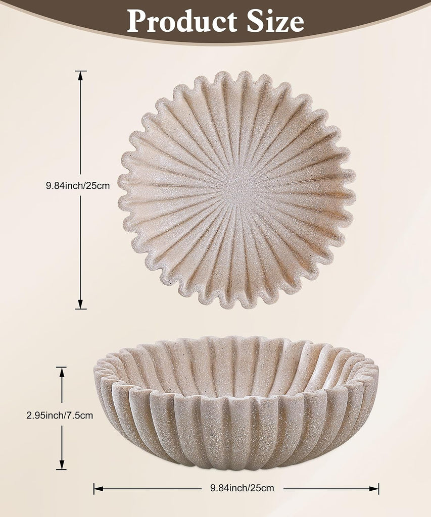 Large Decorative Bowl decor,Decorative Fruit Bowl Counter, Table Centerpieces, Modern Key Bowl for Entry Table