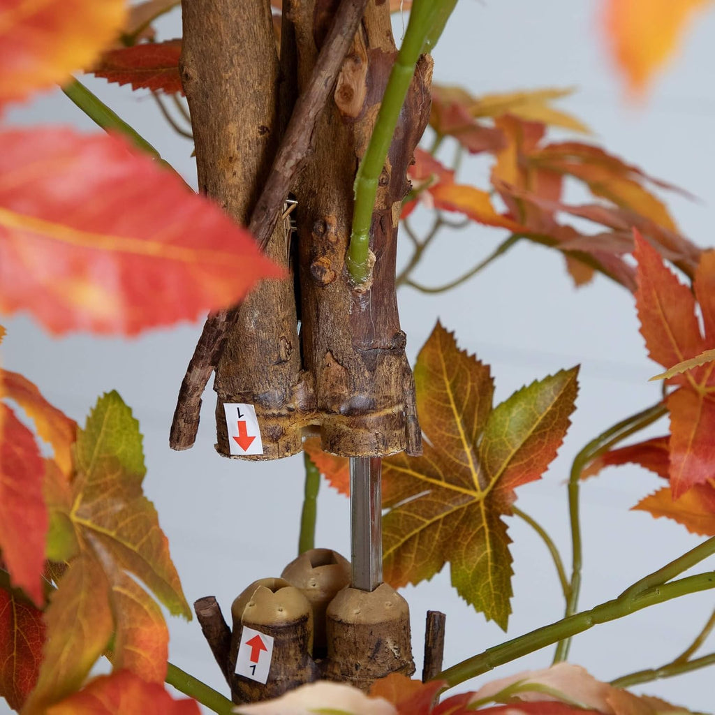 8ft Autumn Deluxe Maple Artificial Fall Tree - Harvest Season Decor - Indoor Faux Plant Display