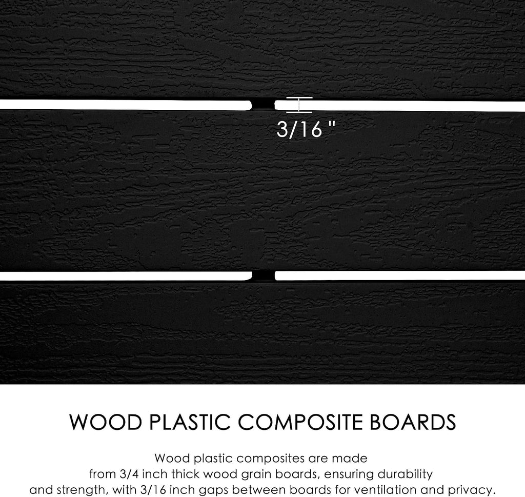 50" W x 48" H Privacy Screens Fence Panel Specifically for Hard Surfaces, Aluminum Post, Air Conditioner Fence Panels