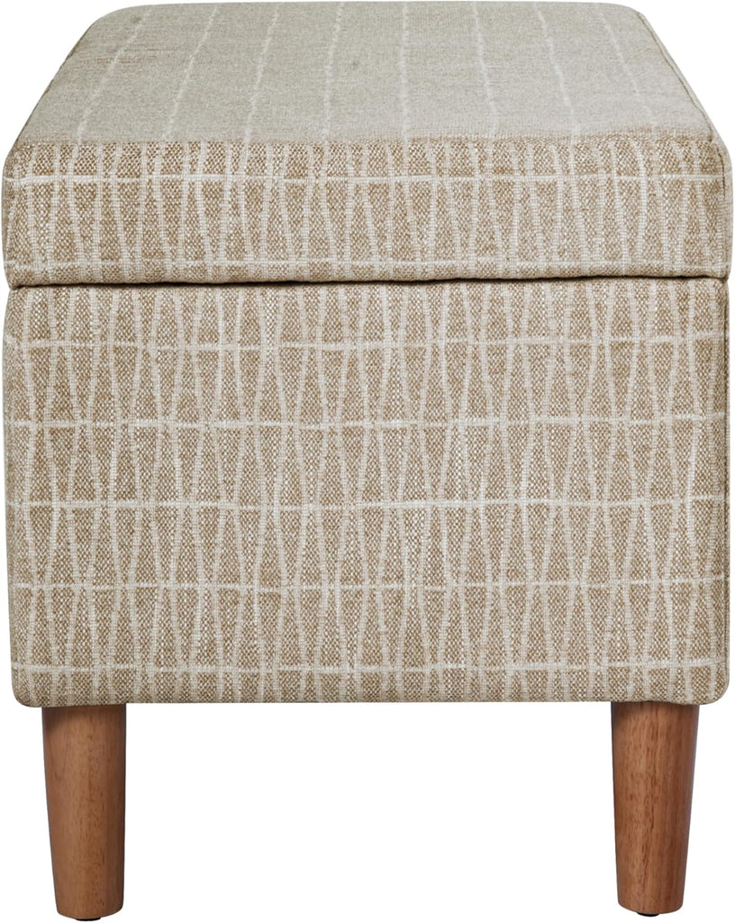 Malmo 36" Storage Bench - Tan Geometric Pattern