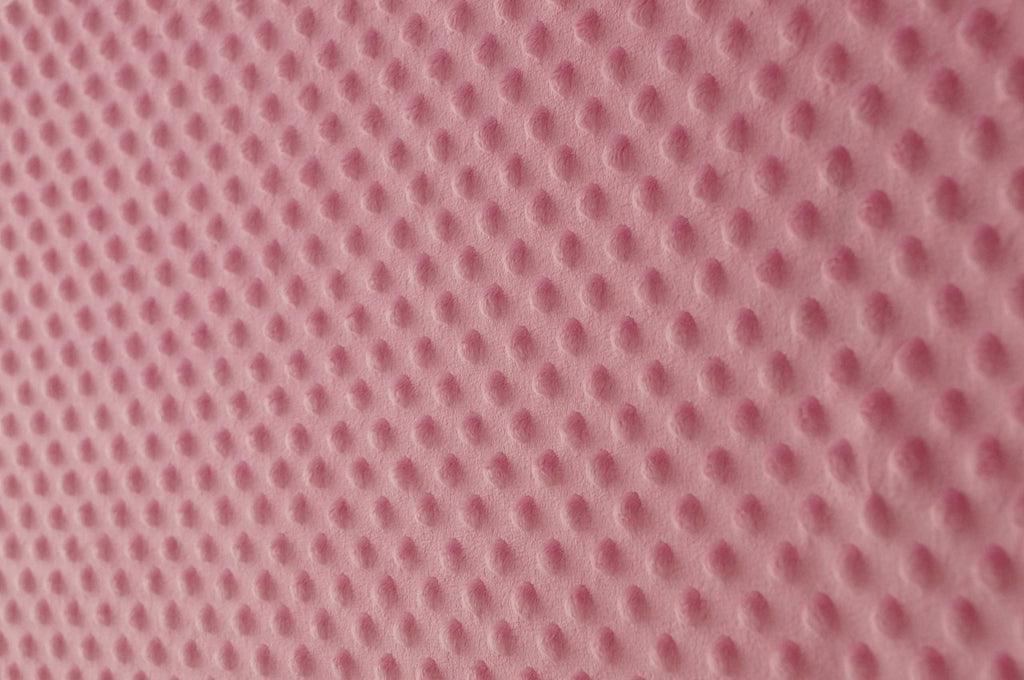 Pink Minky Bubble Dimple Dot Plush Fur Fabric Polyester 58-60"