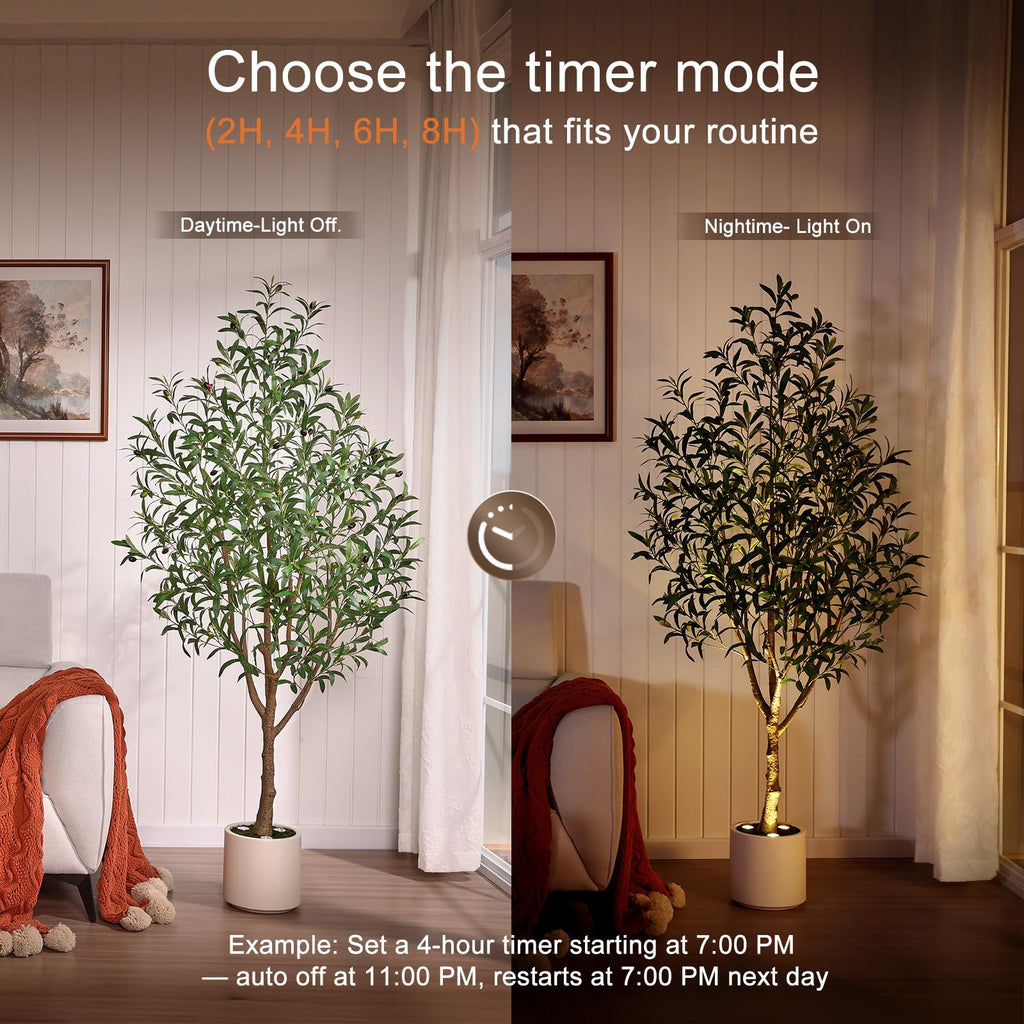 Olive Trees Artificial Indoor 6FT with LED Spotlights