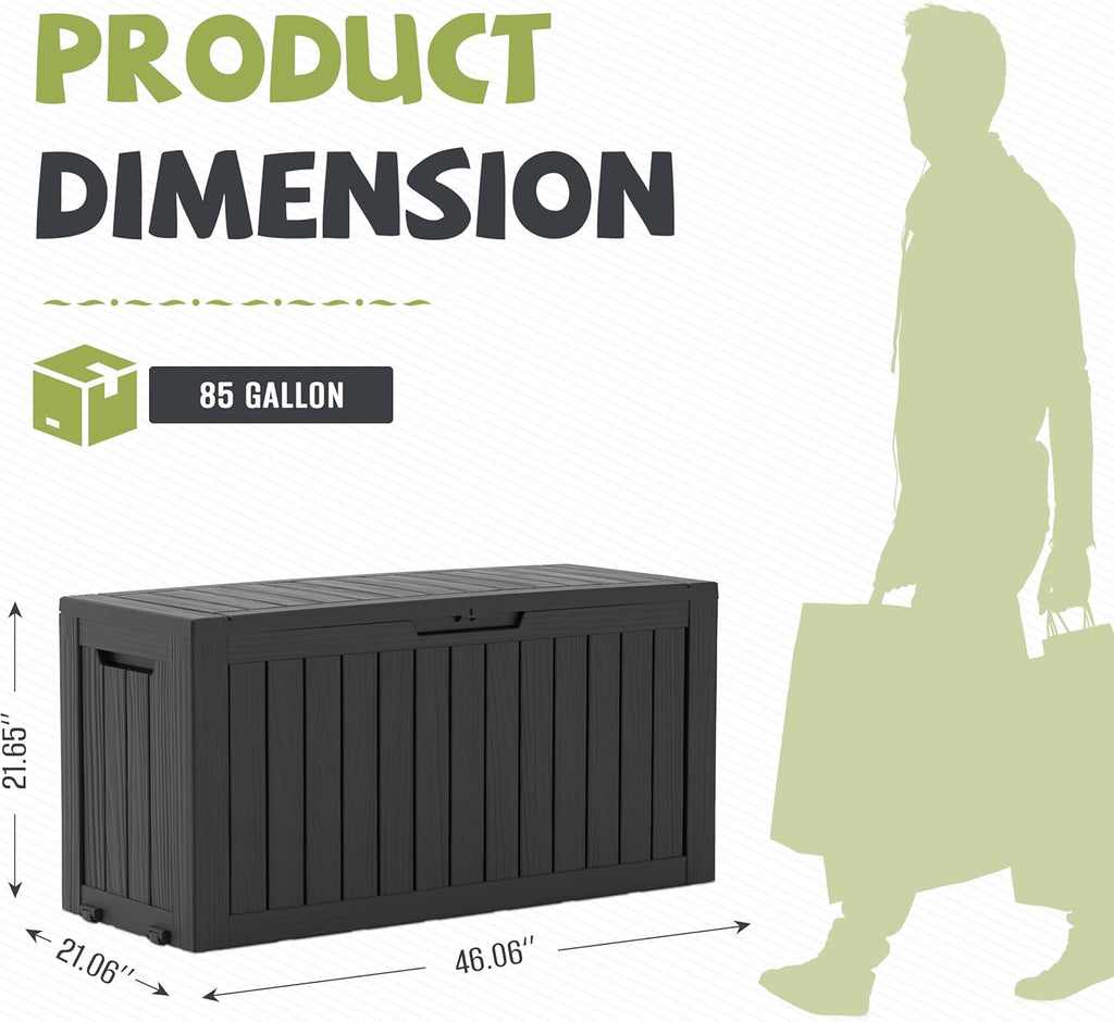 85 Gallon Package Delivery Boxes Outside Secure Waterproof Resin UV Resistant Lockable Mail Parcel Drop Mailbox Storage