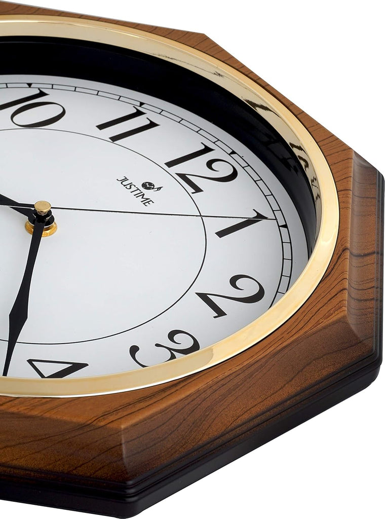 Traditional Schoolhouse Easy to Read Regulator Wall Clock, Chiming Wall Clocks with Pendulum & Westminster Chime Hourly, Schoolhouse...