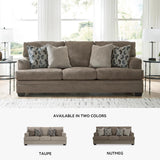 Signature Design by Ashley Stonemeade Casual Sofa with 4 Toss Pillows, Dark Brown