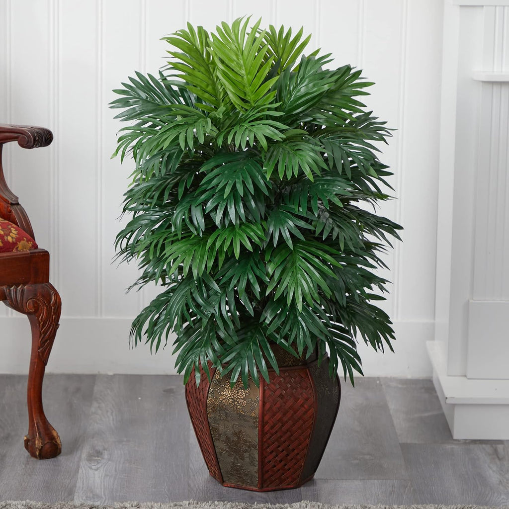 Areca Palm with Vase Silk Plant, 38" x 27" x 25"
