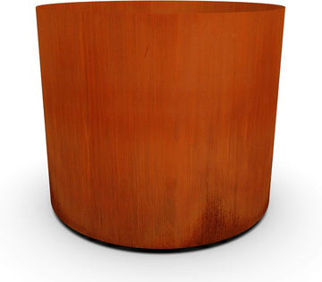 Extra Large Corten Steel Planter - 42x36 Large Round Planters for Outdoor Plants - Modern Metal Statement Piece for
