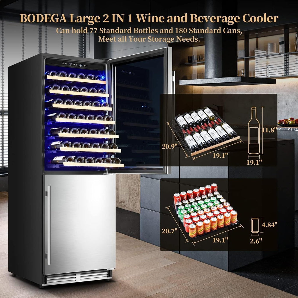 24 Inch Wine and Beverage Refrigerator Cooler