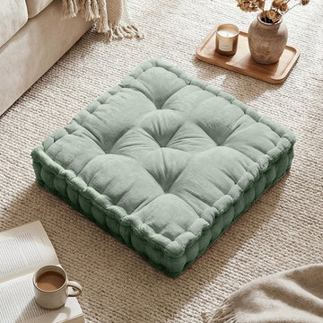 Floor Pillow Meditation Cushion, 20x20 Desert Sage