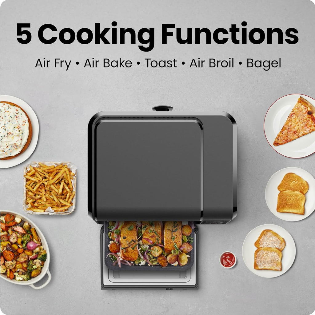 Air Fryer Toaster Oven Combo, Countertop Oven for Quick & Healthy Meals, Bake, Broil, Air Fry, Toast, and Bagel