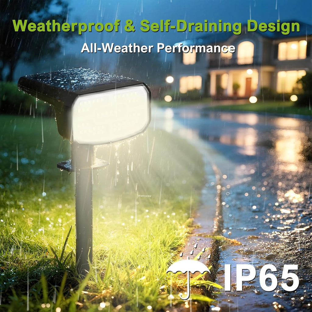 Solar Spotlights Waterproof IP65,Auto On/Off,3000K 2 Lighting Modes Solar spot Lights for