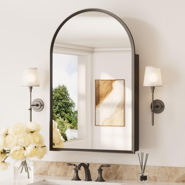 Arched Medicine Cabinet with Mirror 20" x 32", Assembly Needed