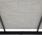 9 x 9 ft. Pergola, Outdoor Patio Matte Black Steel Classic Frame Pergola with Retractable White Canopy Shade for