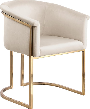 Meridian Furniture 758Cream-C Tierra Collection Modern | Contemporary Upholstered Dining Chair with Luxurious Cream