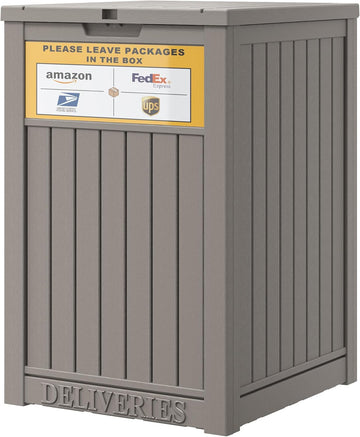 Upgrade 48 Gallon Package Delivery Box with Sticker Sign